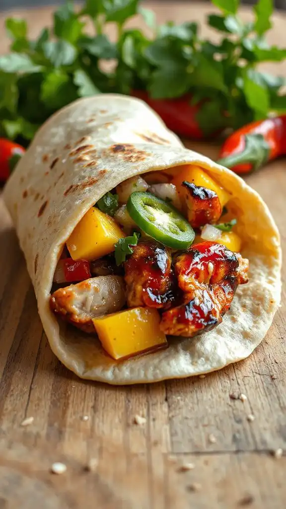teriyaki chicken tropical wrap