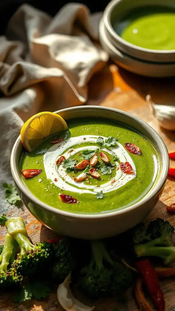 thai coconut broccoli soup