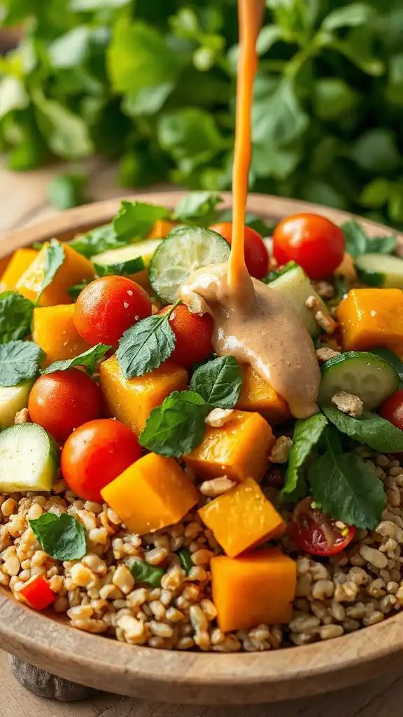 thai inspired farro salad recipe