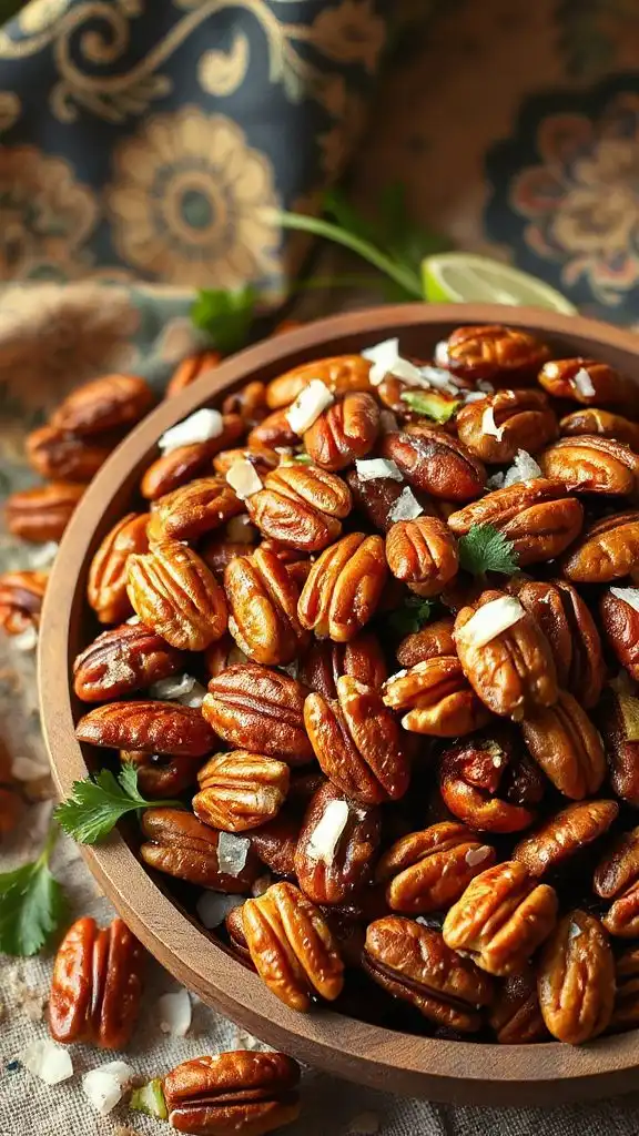 thai spiced maple pecans