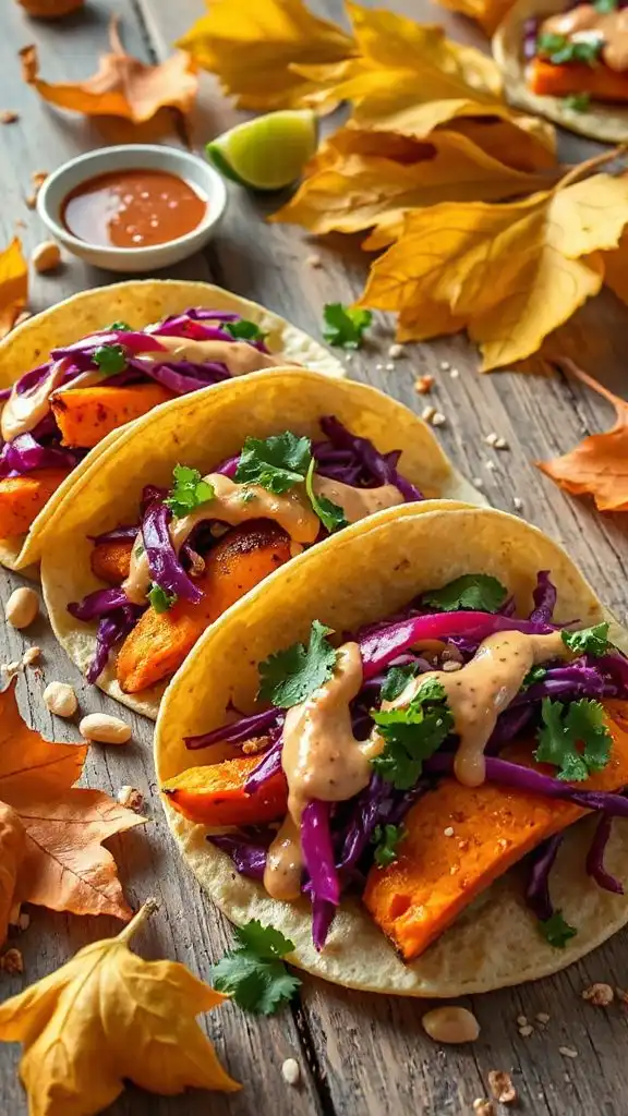 thai sweet potato tacos