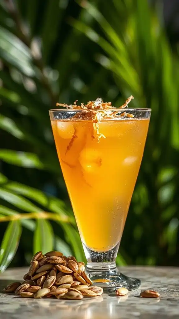 toasted coconut pumpkin seed daiquiri