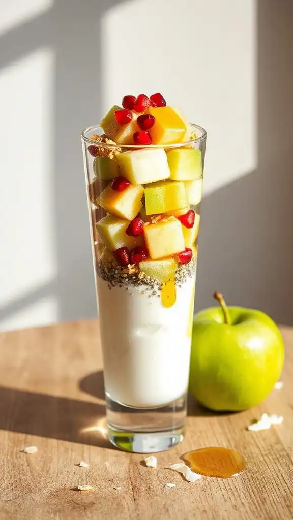 tropical apple coconut parfait