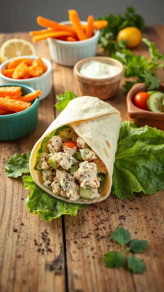 tuna salad tortilla wrap