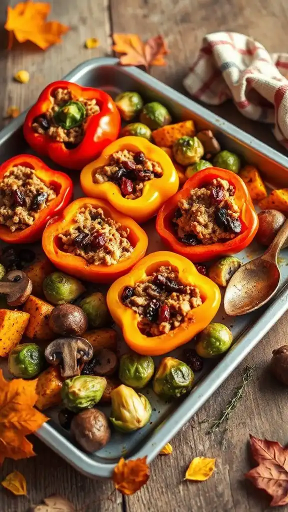 turkey and cranberry stuffed peppers