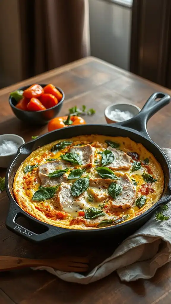 turkey spinach cheese frittata