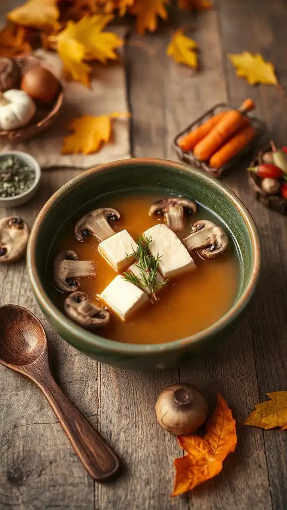 umami rich miso mushroom soup