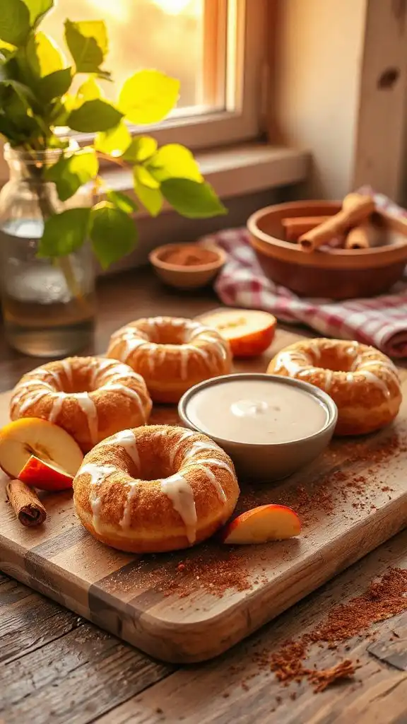vegan apple cinnamon donuts