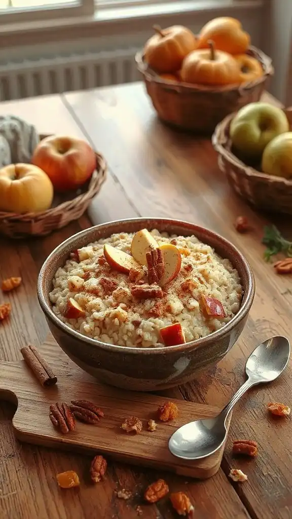 vegan apple cinnamon porridge