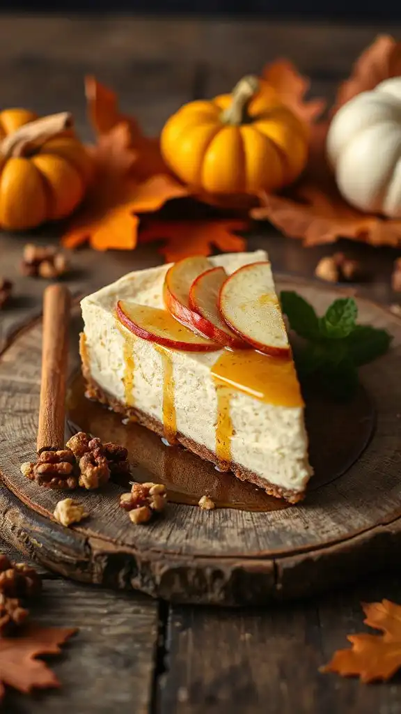 vegan apple maple cheesecake