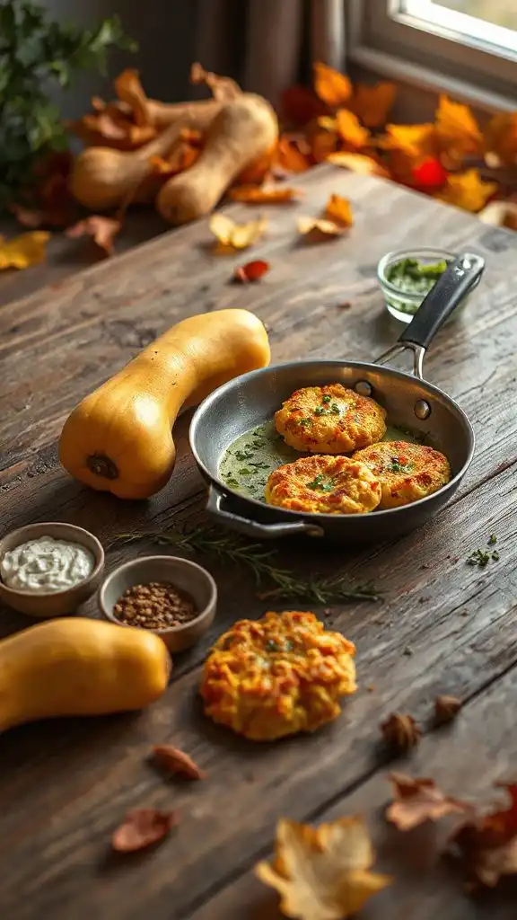 vegan butternut squash fritters