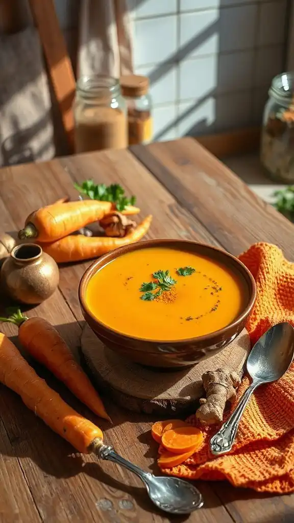 vegan carrot ginger soup