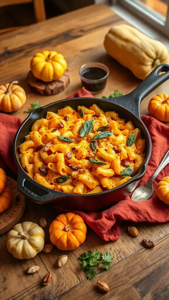 vegan creamy pumpkin pasta