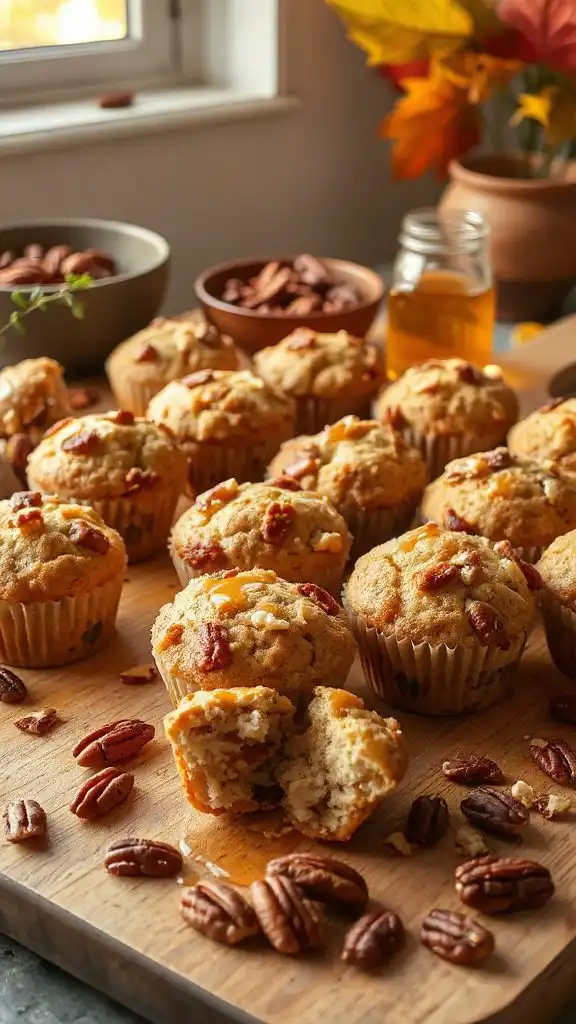 vegan maple pecan muffins