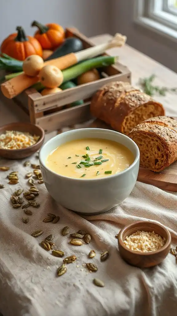 vegan potato leek soup