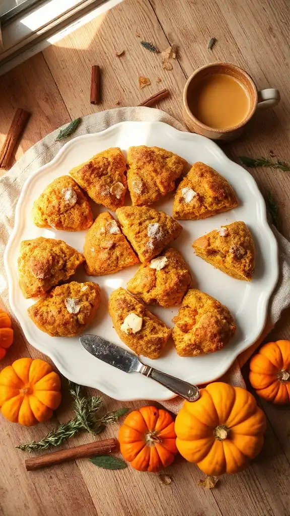 vegan pumpkin almond scones