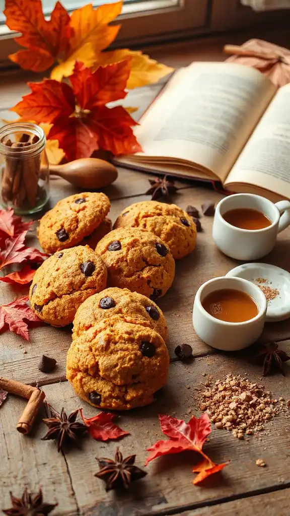vegan pumpkin spice biscuits
