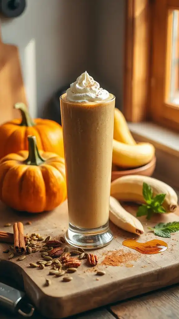 vegan pumpkin spice smoothie