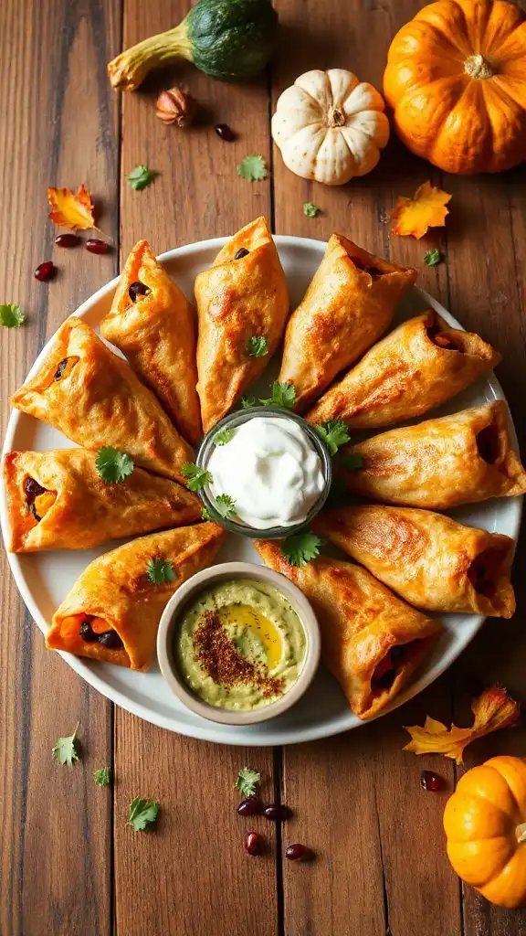 vegan samosas with sweet potatoes