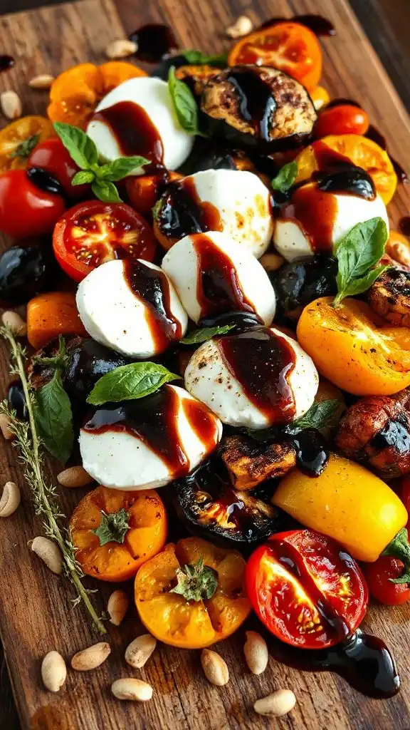 vegetable caprese with balsamic