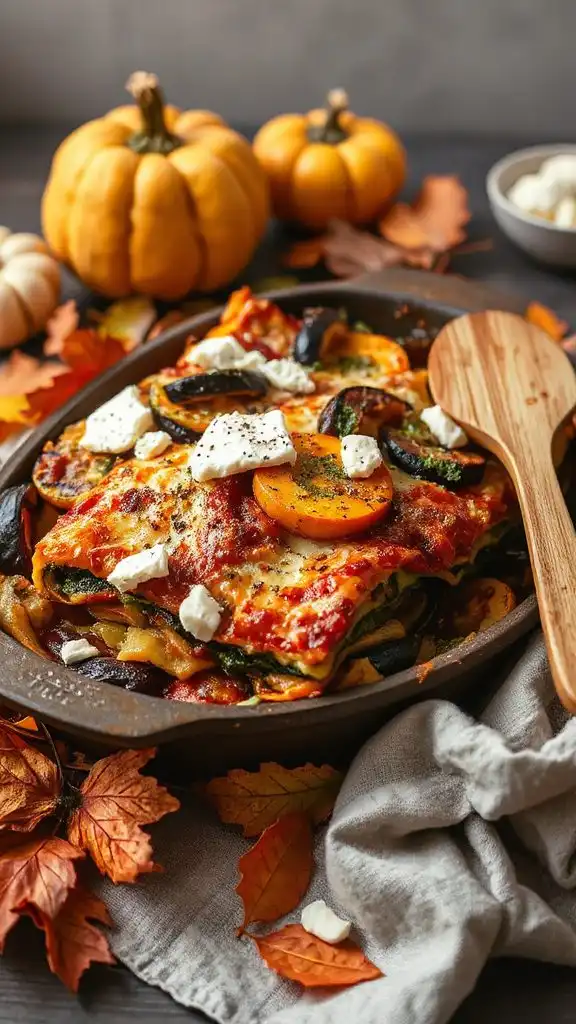 vegetable packed creamy lasagna