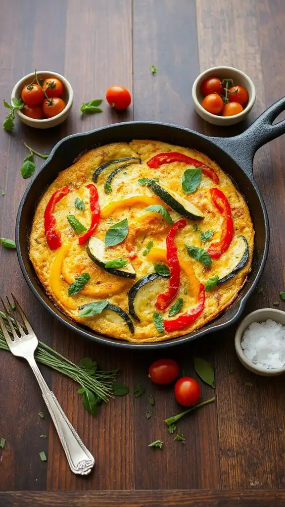 vegetable packed egg frittata