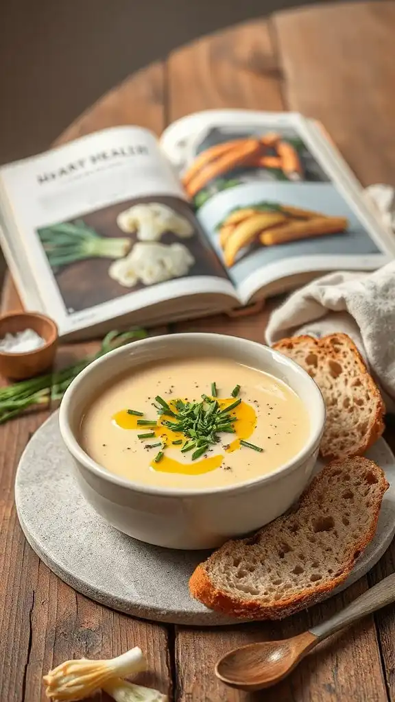velvety cauliflower leek soup