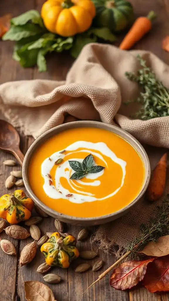 velvety roasted squash soup