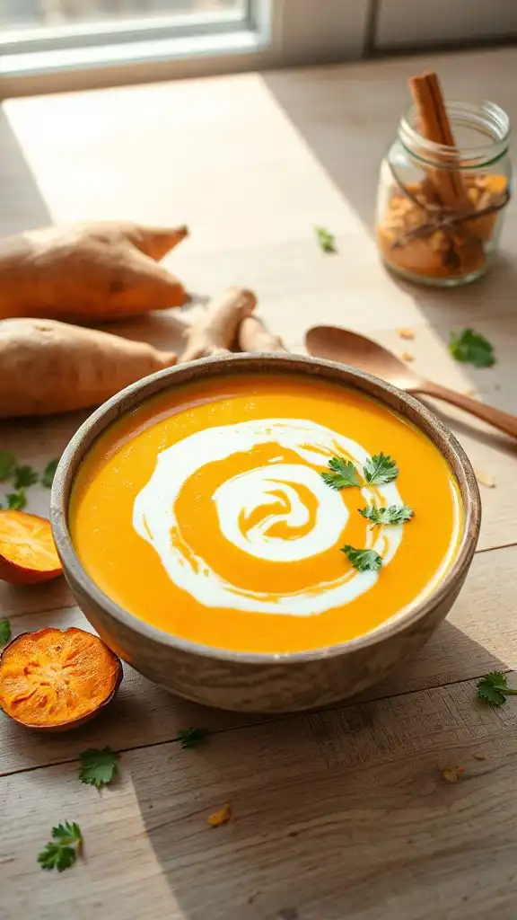 velvety sweet potato bisque