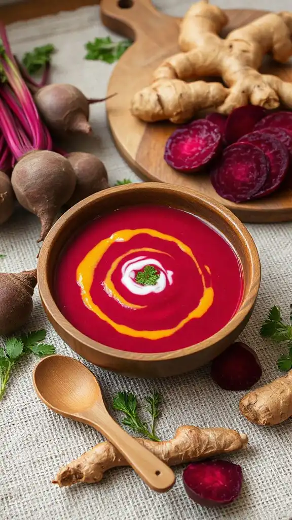 vibrant beet ginger soup vibrant beet ginger soup