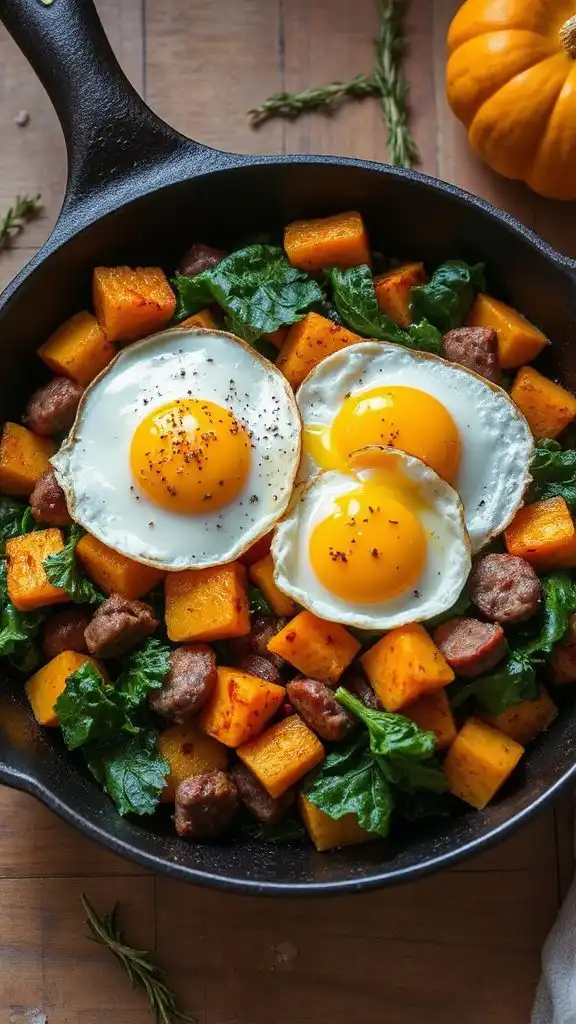 vibrant breakfast egg skillet