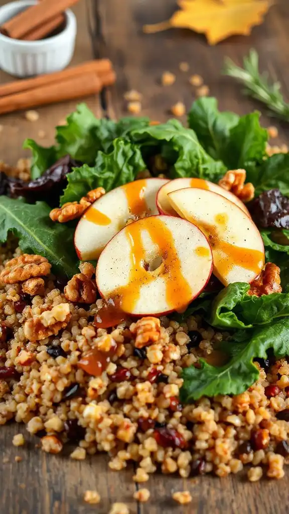 vibrant fall quinoa salad