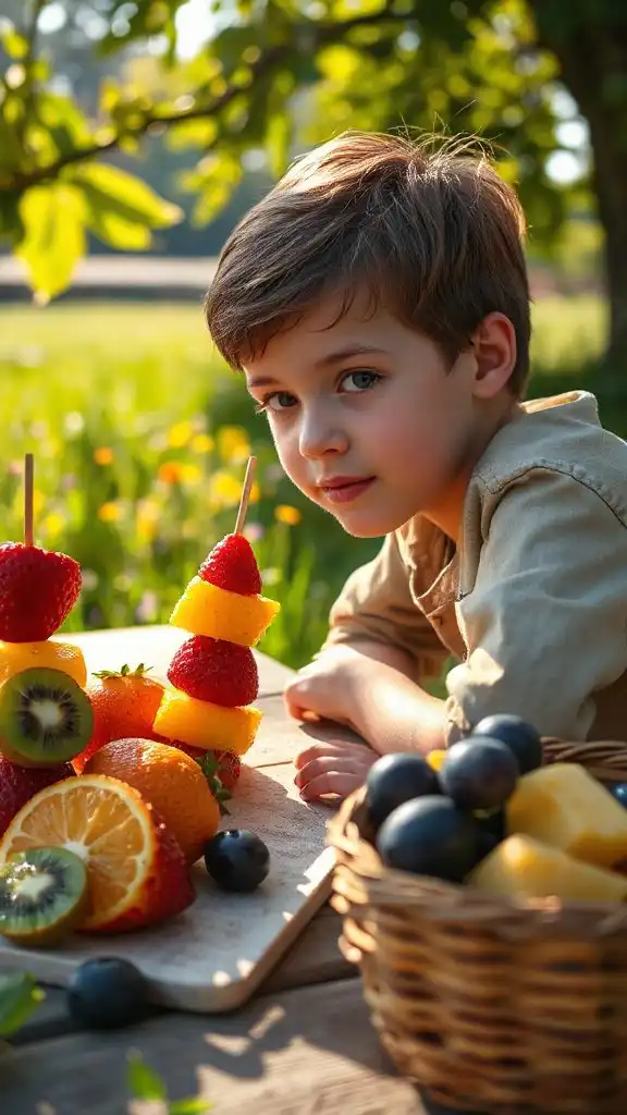 vibrant fruit snack skewers