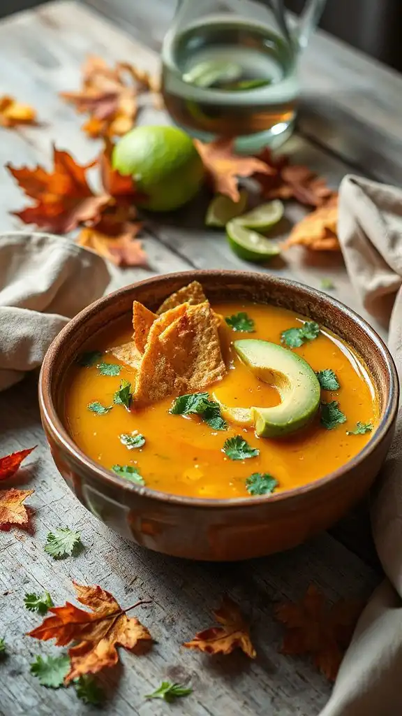 vibrant lime cilantro soup
