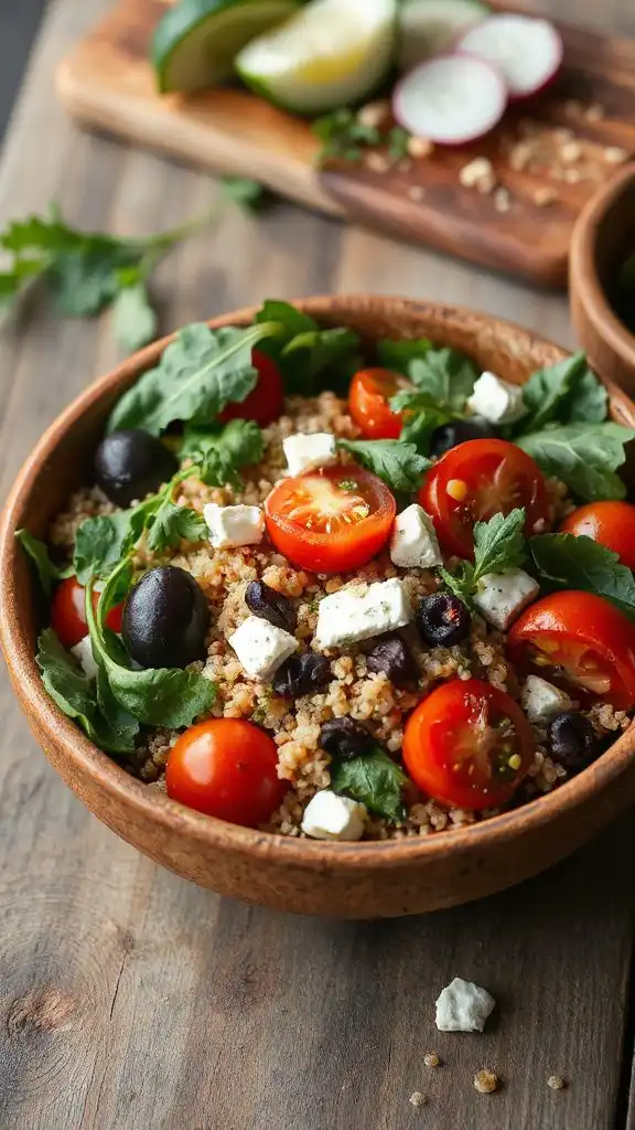 vibrant mediterranean quinoa salad