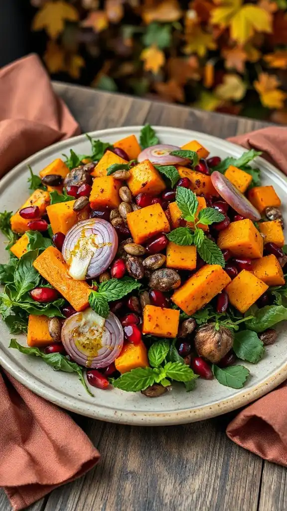vibrant moroccan pumpkin salad