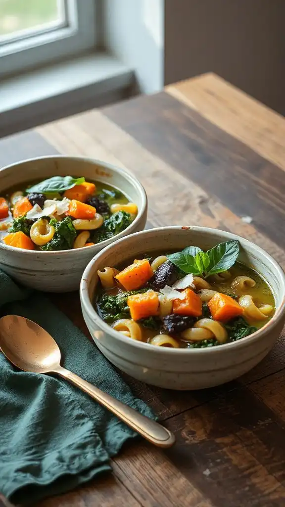 vibrant pesto veggie minestrone