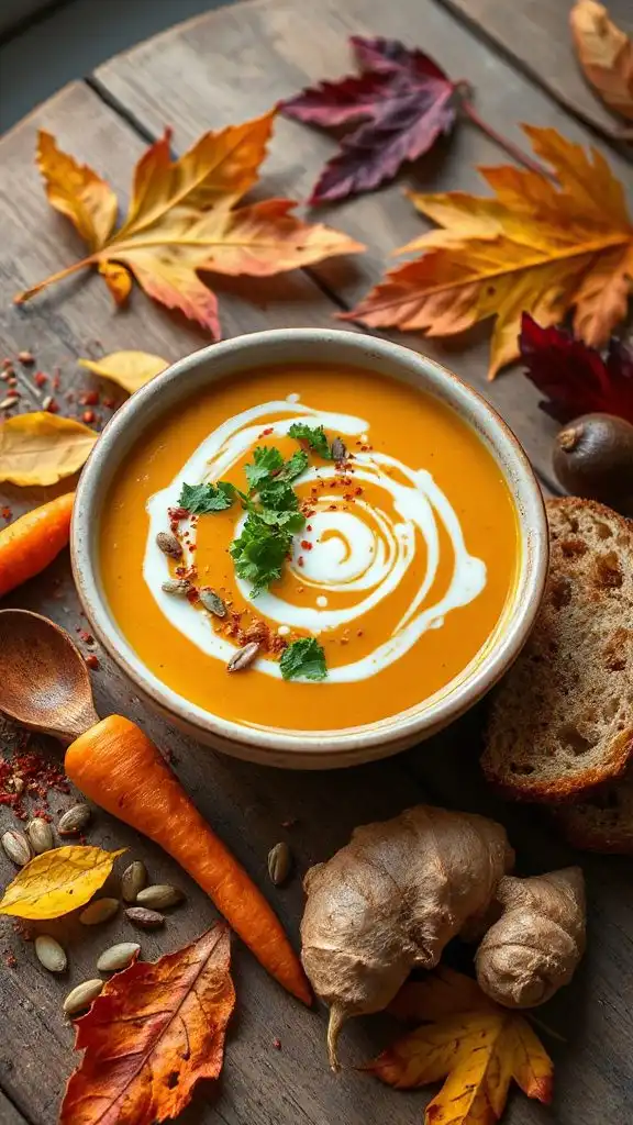 vibrant spiced carrot soup