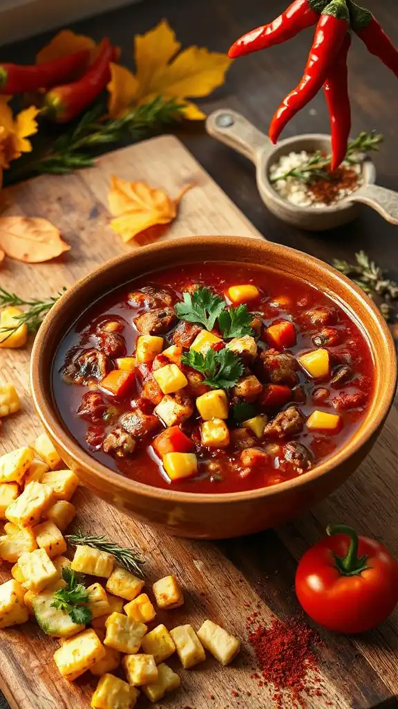 vibrant spicy vegetable chili