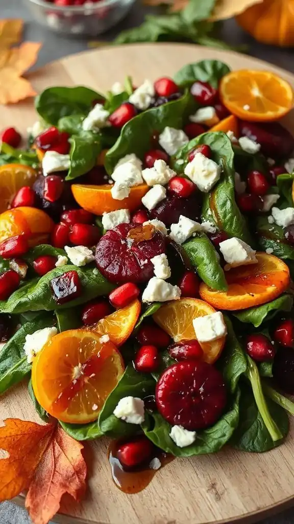 vibrant spinach beet salad