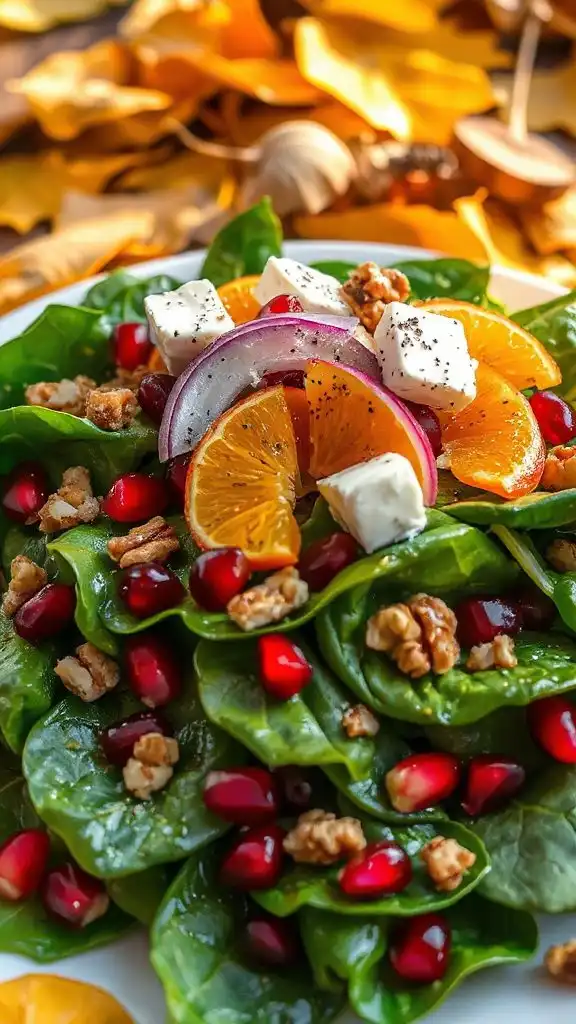 vibrant spinach pomegranate salad vibrant spinach pomegranate salad