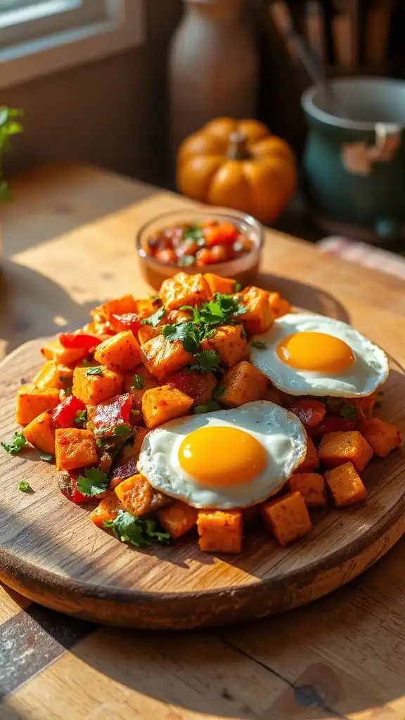 vibrant sweet potato hash