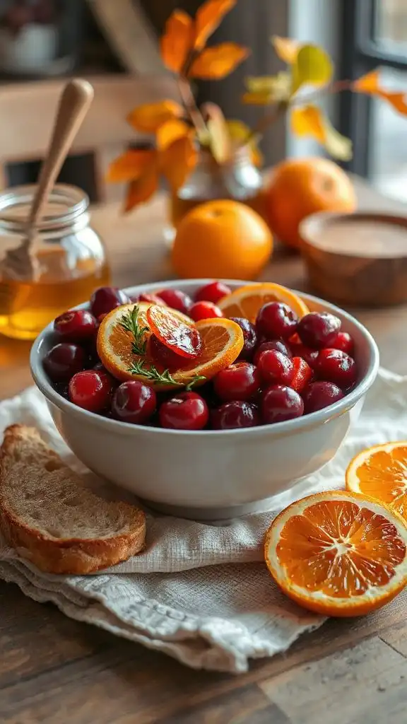 vibrant tangy cranberry compote