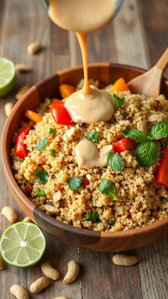 vibrant thai quinoa salad