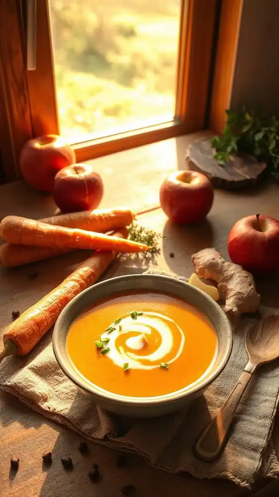 vibrant vegan autumn soup