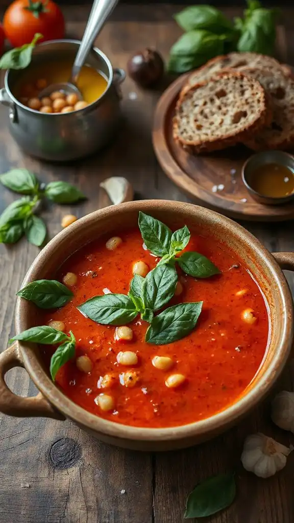 vibrant vegan chickpea soup