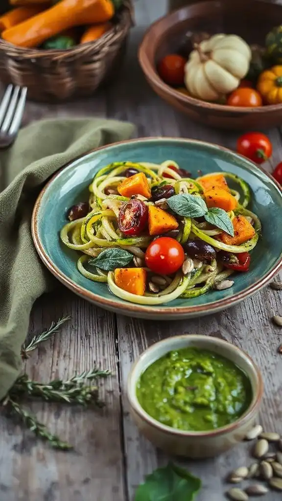vibrant zucchini noodle stir fry