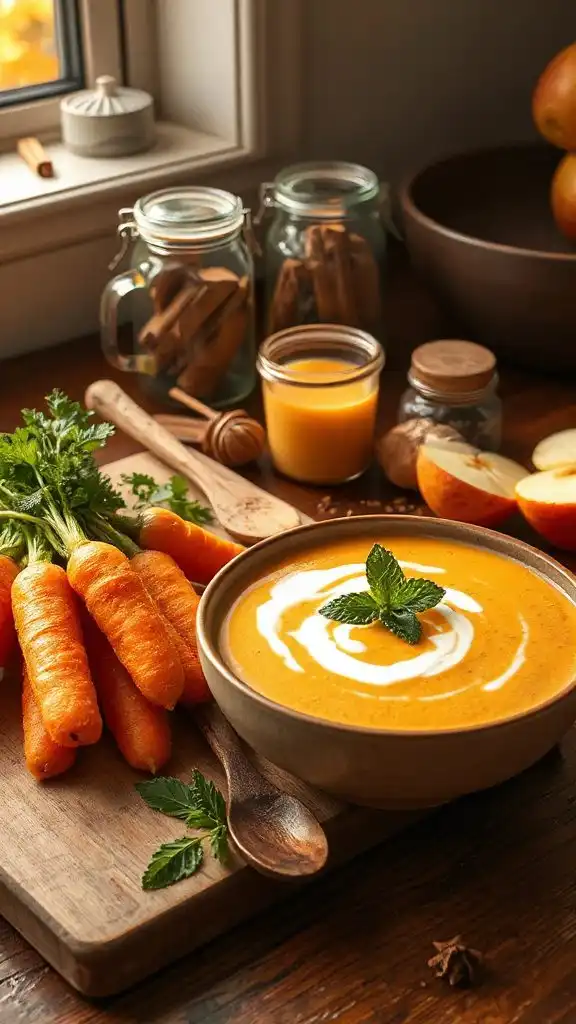 warm autumn apple soup