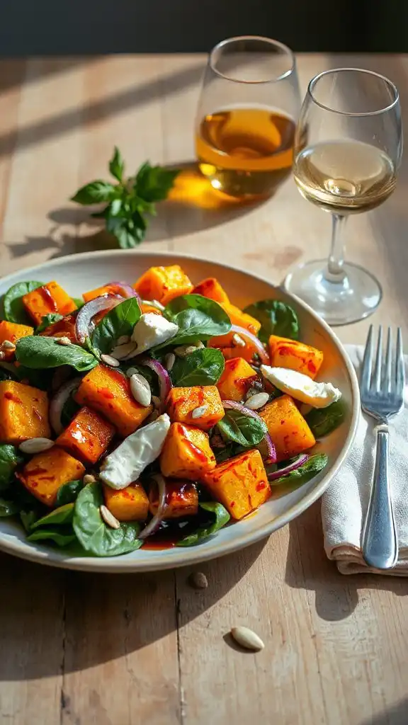 warm butternut squash salad