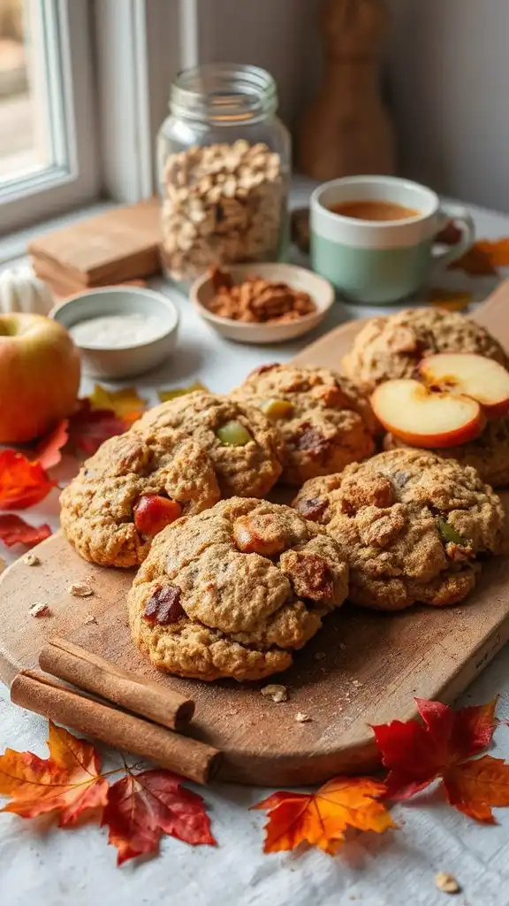 warm chewy apple cookies